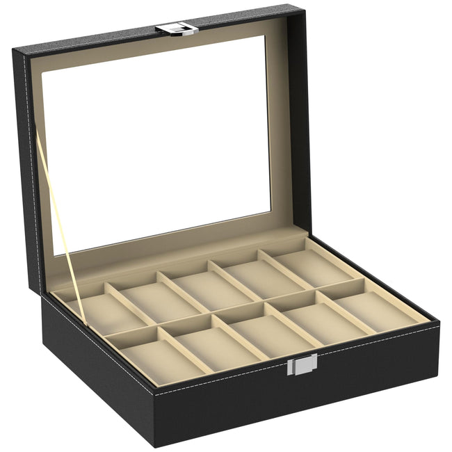 Zeno 10 Compartment Watch & Jewellery Display Box