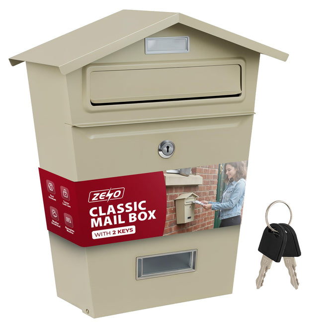 Zeno Beige Classic Post Box