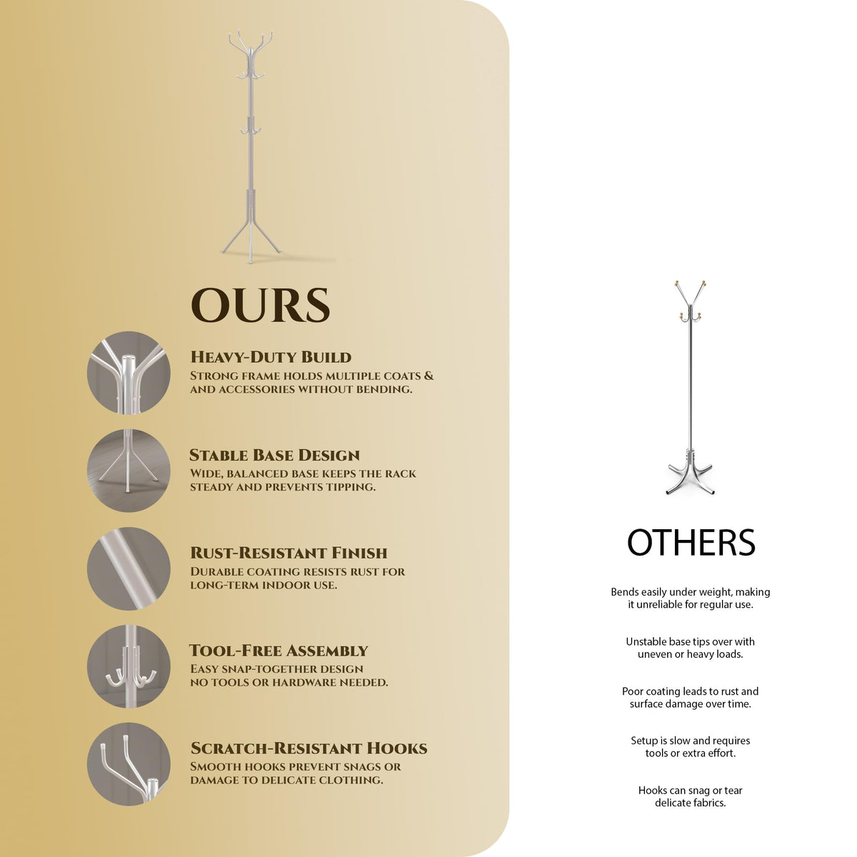 Zeno White Coat Rack