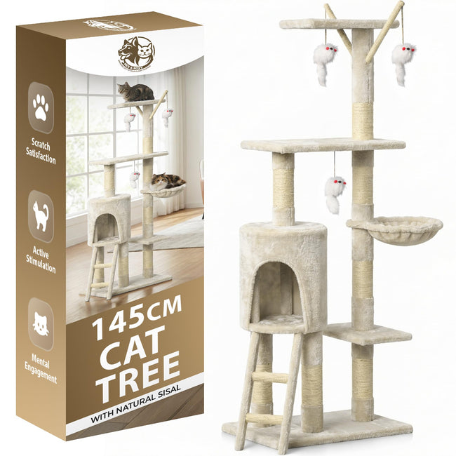 Rex & Roxy 145cm Beige Cat Tree