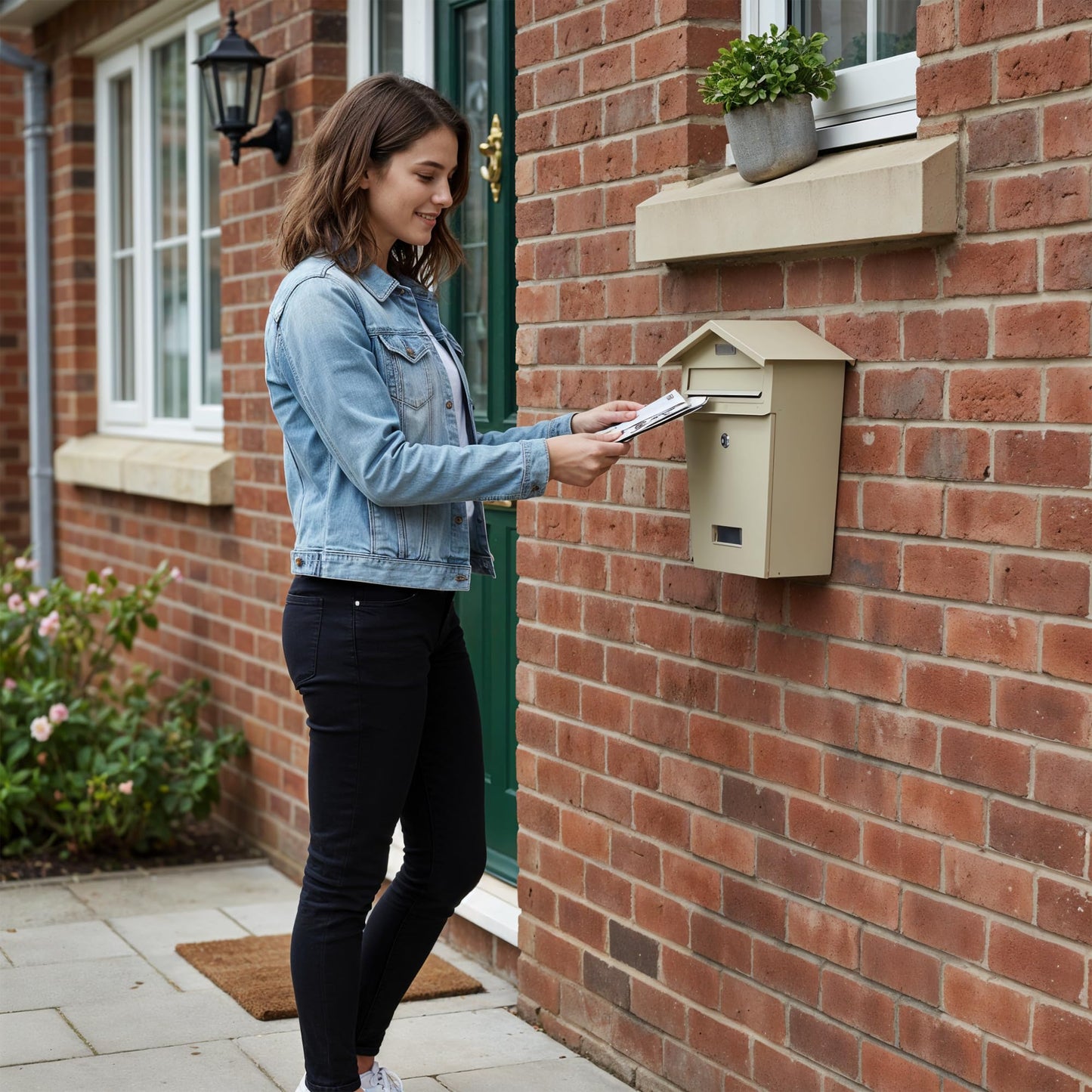 Zeno Beige Classic Post Box