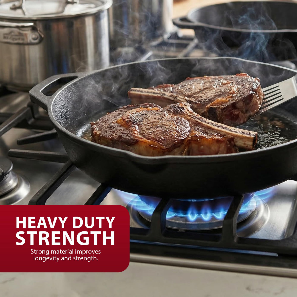Zeno 30.5cm Cast Iron Skillet Pan