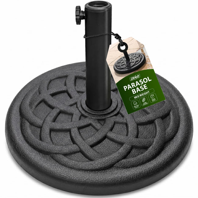 Zeno 9KG Black Braided Design Parasol Base