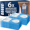 Zeno Pack of 6 Wardrobe Dehumidifier Hanging Bags