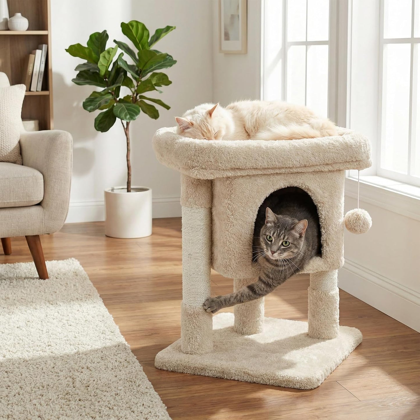 Rex & Roxy 59cm Beige Cat Tree