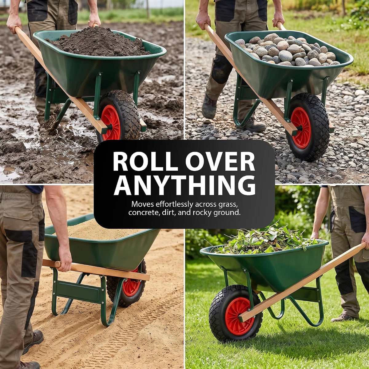 Zeno 14" Red Wheelbarrow Wheel
