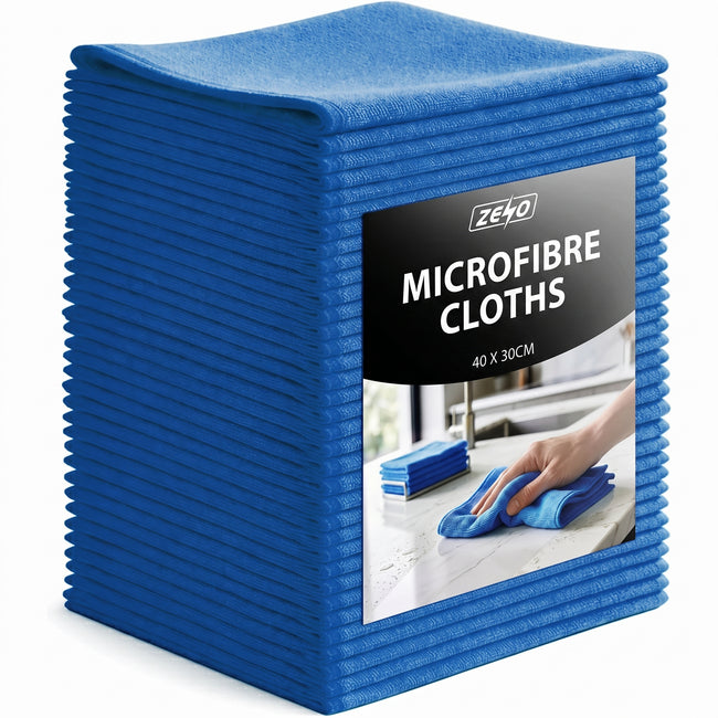 Zeno 50 Pack Dark Blue Microfibre Cloths