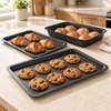 Zeno 3 Piece Non-Stick Baking Tray Set