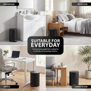 Zeno 3L Matte Black Pedal Bathroom Bin
