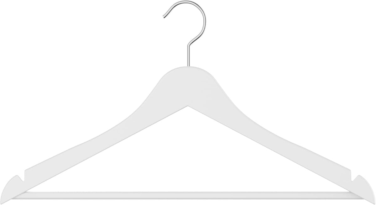 Zeno 40 Pack White Wooden Hangers
