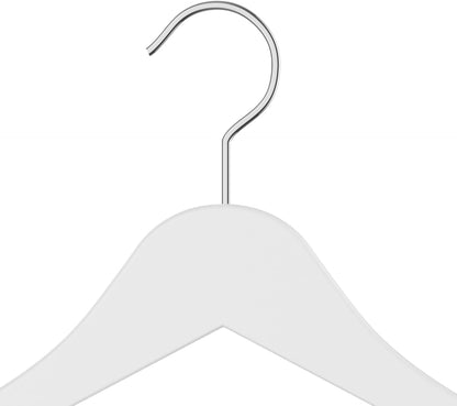 Zeno 40 Pack White Wooden Hangers