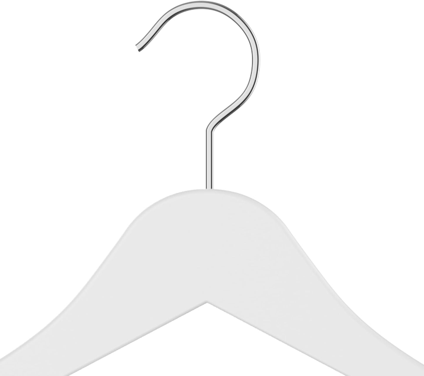 Zeno 20 Pack White Wooden Hangers
