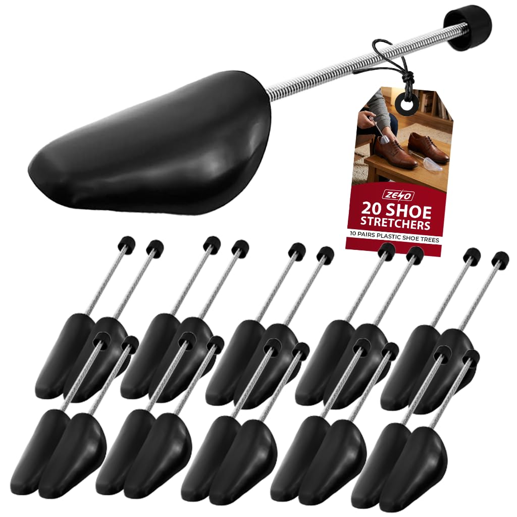 Zeno 10 Pairs Black Plastic Shoe Stretchers