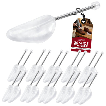 Zeno 10 Pairs White Plastic Shoe Stretchers