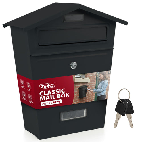 Zeno Black Classic Post Box