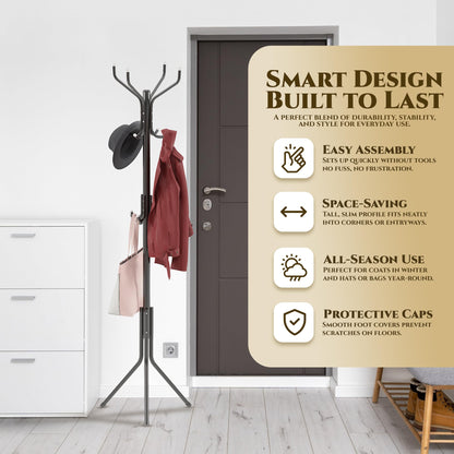 Zeno Black Coat Rack
