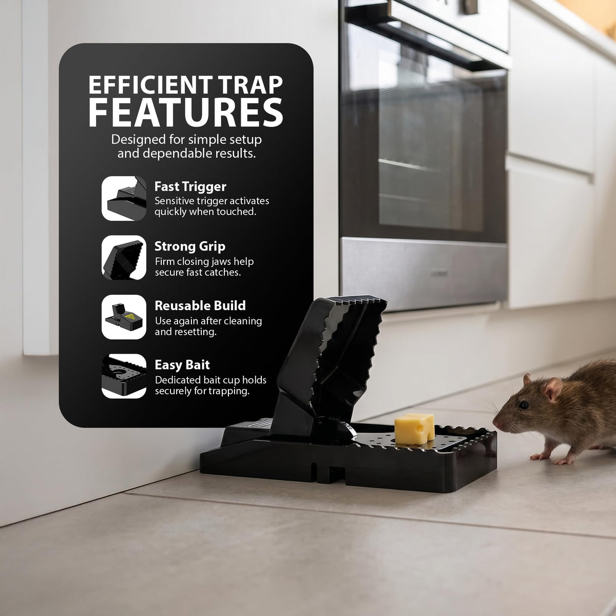 Zeno 6 Pack Reusable Mouse Trap
