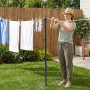 Zeno 2 Pack Black Washing Line Prop Pole