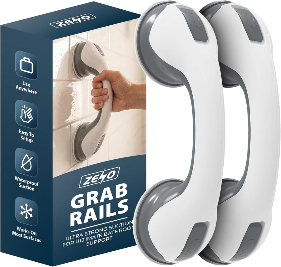 Zeno 2 Pack Grey Grab Rails for Bathroom