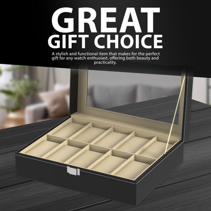 Zeno 10 Compartment Watch & Jewellery Display Box