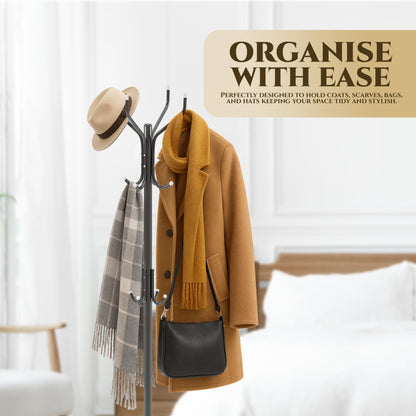 Zeno Black Coat Rack
