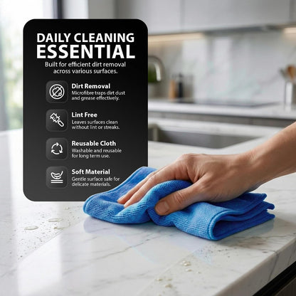 Zeno 40 Pack Dark Blue Microfibre Cloths