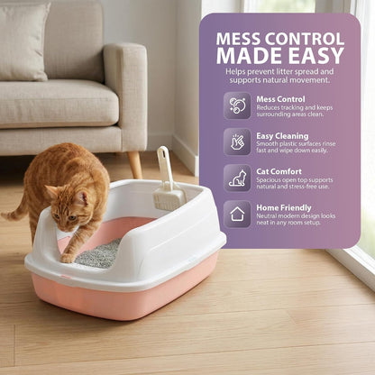 Rex & Roxy Large Pink Cat Litter Tray