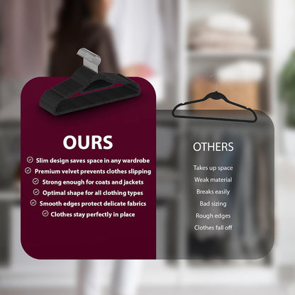 Zeno 50 Pack Grey Velvet Hangers
