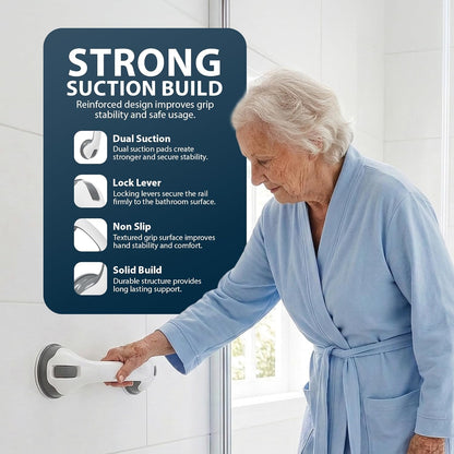 Zeno 2 Pack Grey Grab Rails for Bathroom
