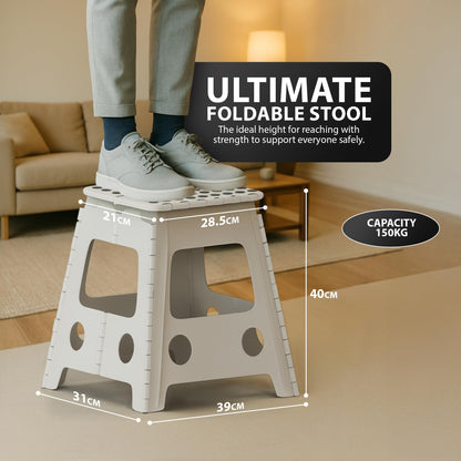 Zeno White Folding Step Stool