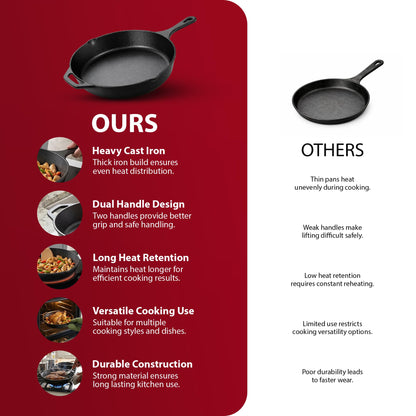 Zeno 30.5cm Cast Iron Skillet Pan