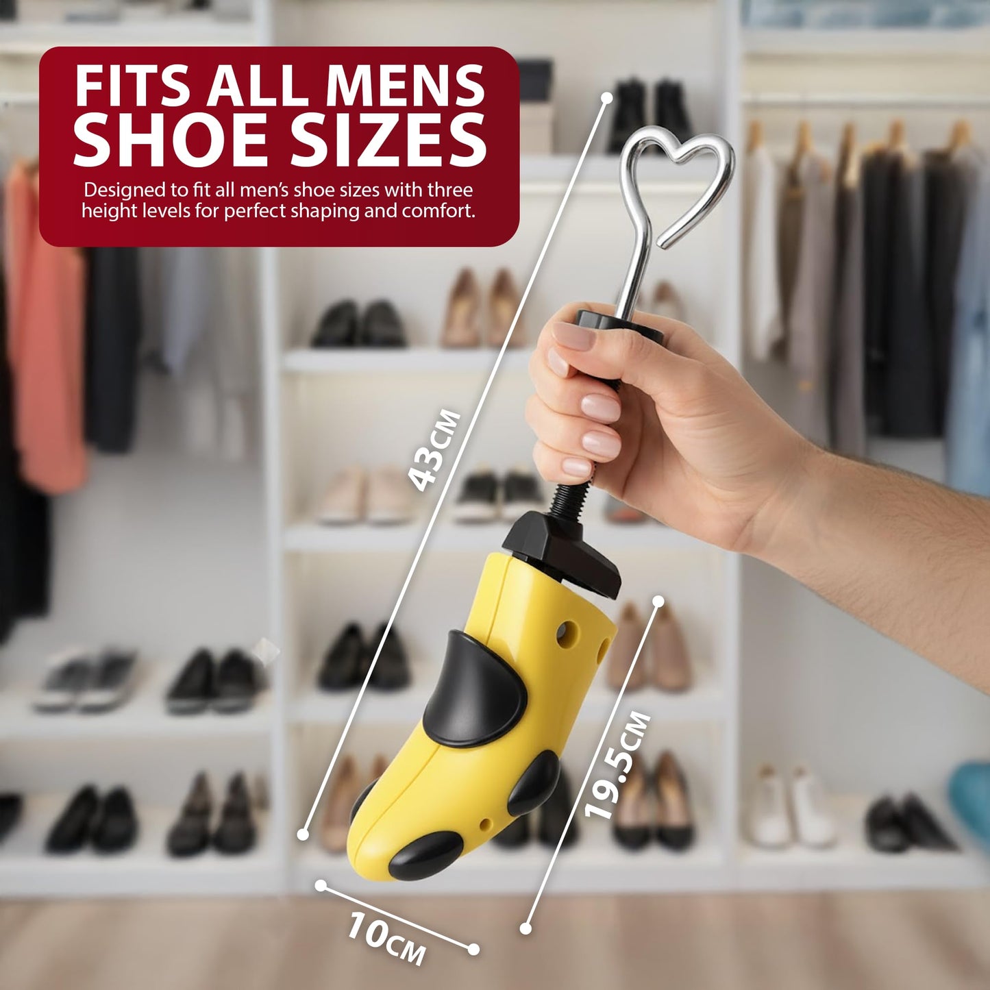 Zeno Yellow Plastic Shoe Stretchers for Men
