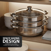 Zeno 3 Tier Stainless Steel Steamer