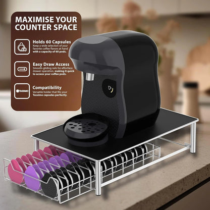 Zeno 60 Coffee Pods Holder Compatible with Tassimo Capsules