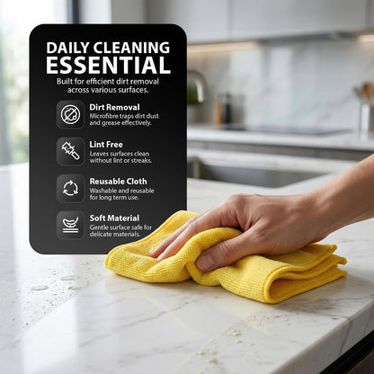 Zeno 36 Pack Large Yellow Microfibre Cloths