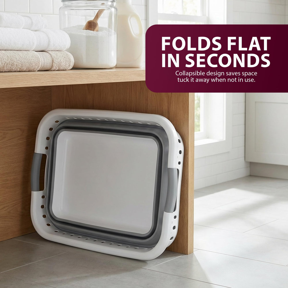 Zeno 58L Collapsible Laundry Basket