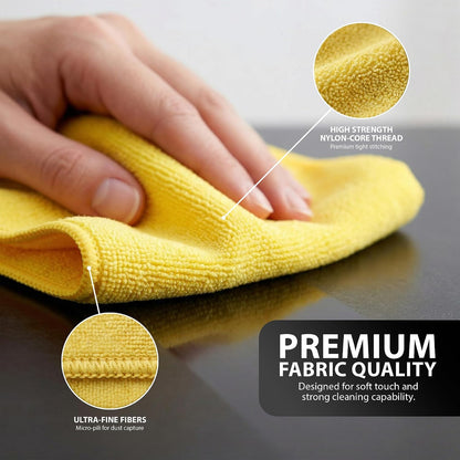 Zeno 36 Pack Large Yellow Microfibre Cloths