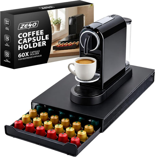 Zeno 60 Coffee Pods Holder & Machine Stand Compatible with Nespresso
