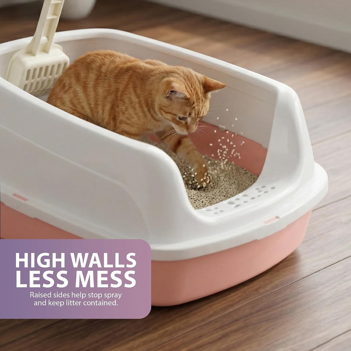 Rex & Roxy Large Pink Cat Litter Tray