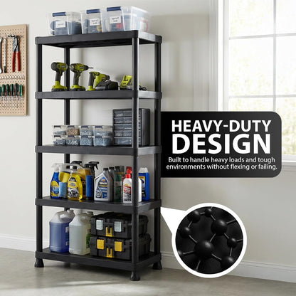 Zeno Plastic 5 Tier Shelving Unit