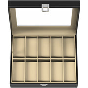 Zeno 10 Compartment Watch & Jewellery Display Box