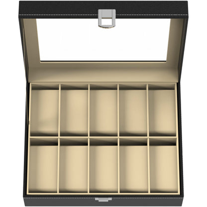 Zeno 10 Compartment Watch & Jewellery Display Box