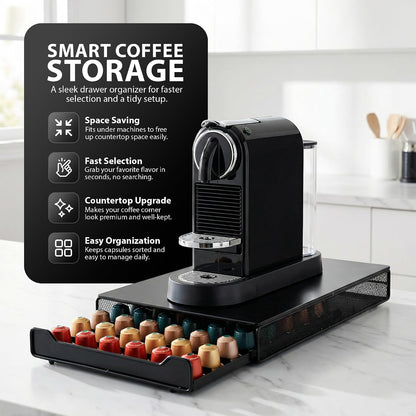 Zeno 60 Coffee Pods Holder & Machine Stand Compatible with Nespresso