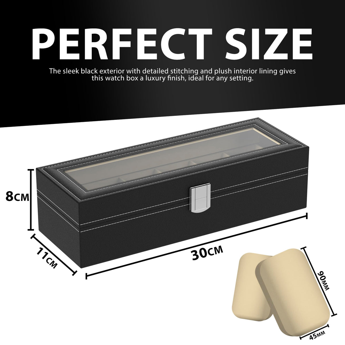 Zeno 6 Compartment Watch & Jewellery Display Box