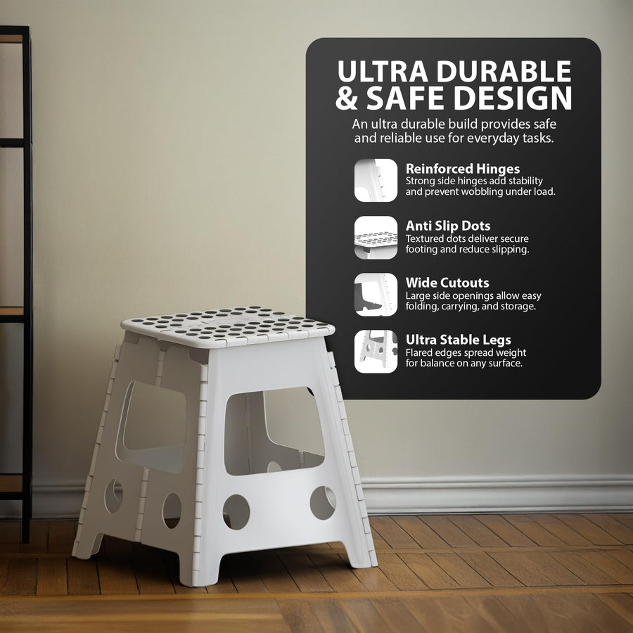 Zeno White Folding Step Stool