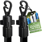 Zeno 2 Pack Black Washing Line Prop Pole