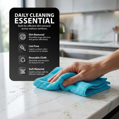 Zeno 30 Pack Light Blue Microfibre Cloths