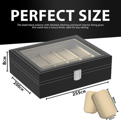 Zeno 12 Compartment Watch & Jewellery Display Box