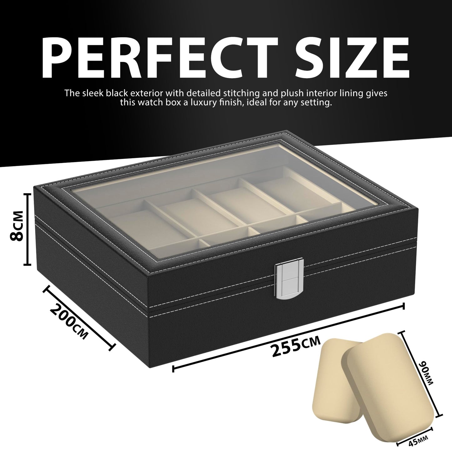 Zeno 10 Compartment Watch & Jewellery Display Box