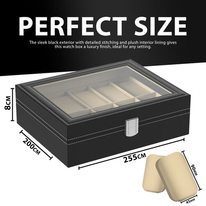 Zeno 10 Compartment Watch & Jewellery Display Box